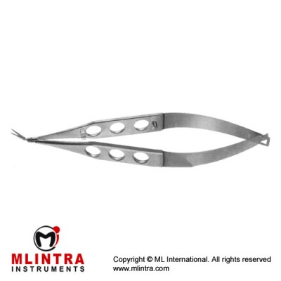 Gills-Vannas Micro Scissor Angled Forward - Sharp Tips - Extra Thin Stainless Steel, 10.5 cm - 4" Blade Size 7 mm